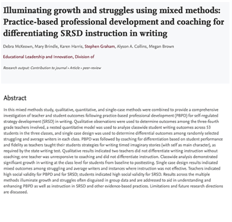 Illuminating growth and struggles using mixed methods