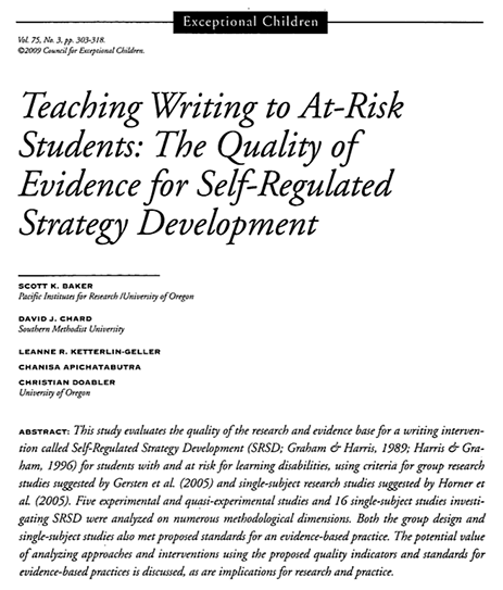 Teaching Writing to At-risk Students