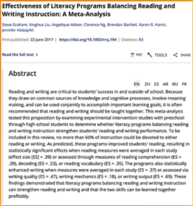 Enhance Student Writing: The Role of Reading for Writing - SRSD Online