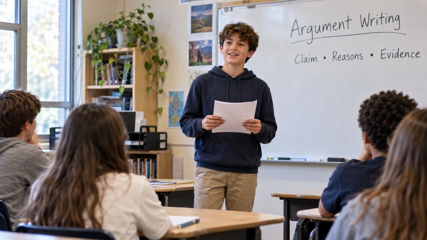 Teaching Argumentative Writing: From “I Think” to “Here’s Why”